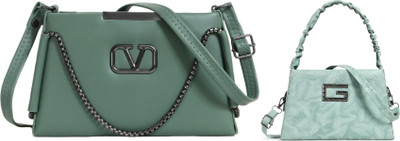 Zaxcer Green, Green Sling Bag Beautiful Sling Bags for women and girls(Pack of 2)