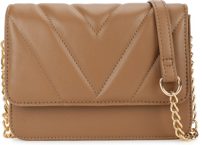 Fastrack Tan Sling Bag Quilted