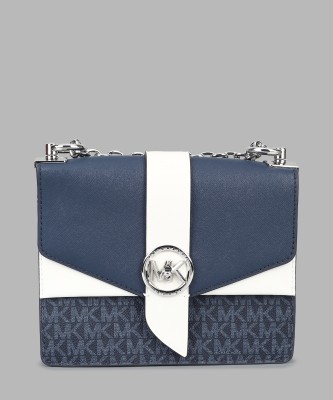 MICHAEL KORS Blue, White Sling Bag 32H1SGRC0B