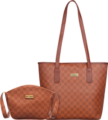 Unibo Women Tan Hand-held Bag(Pack of: 2)