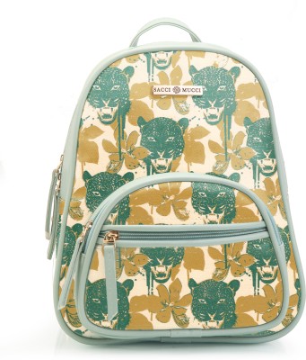 Sacci Mucci Green Shoulder Bag Mini Backpack for Girls, Backpack for Women