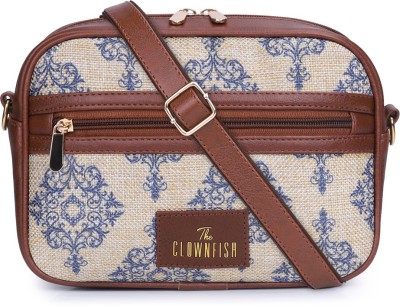 The CLOWNFISH White Sling Bag Nyra Polyester Sling bag for Women (Off White)