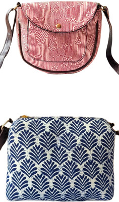 CRAFTWELL Multicolor Sling Bag Stylish New Trendy Unique Classy Design Shoulder Crossbody Sling Bag For Women(Pack of 2)