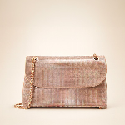 LINO PERROS Gold Shoulder Bag Posh Shoulder Bag