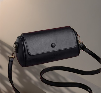 GAUSULWARA Black Sling Bag Girl's Stylish Small Lightweight Sling Crossbody Shoulder Bag