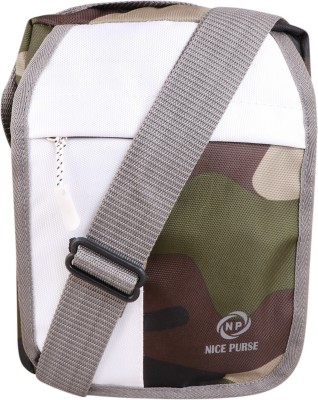 Nice Purse Multicolor, White Sling Bag Military Green/White Cross Body Messenger Sling Bag for Men & Women