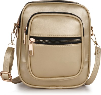 Romofy Gold Sling Bag Casual Gorgeous Versatile Trendy Design Crossbody Women Sling Bag