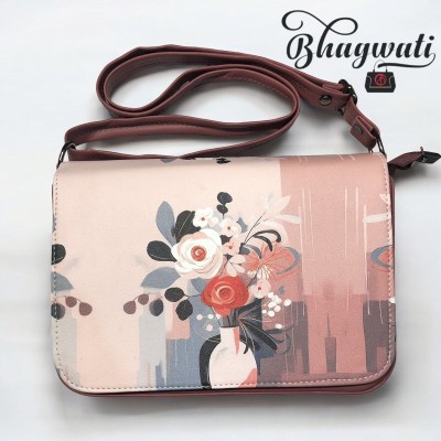 Bhagwati Brown Sling Bag DIGITAL PRINT SLING