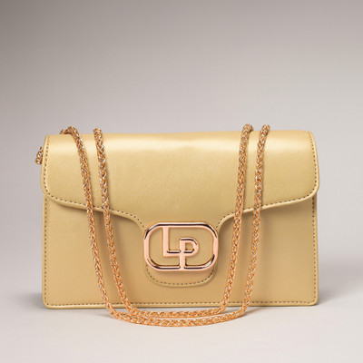 LINO PERROS Gold Shoulder Bag Women Gold Shoulder Bag