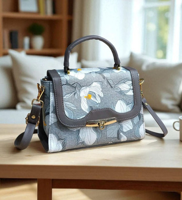 LIKERS Grey Sling Bag Flower printed sling 011