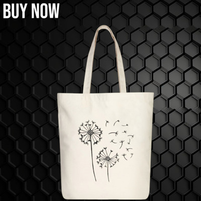 TRENDY TEXTURES ENTERPRISES Beige Tote Graphic Printed Cotton Canvas Tote Bag Shopping & College Bag