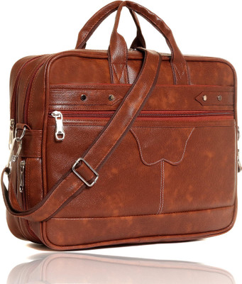 ZipCraze Tan Messenger Bag Laptop Briefcase Water-Repellent Laptop Messenger Bag Light-Weight Laptop Bag