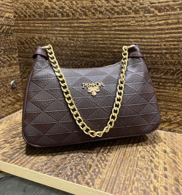 Blyssie Brown Hand-held Bag Womens Brown Quilted Chain Handbag