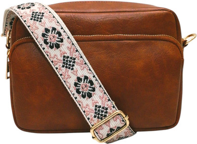 Ardan Brown Sling Bag /Crossbody Bag with Detachable Belt for Girls & Women