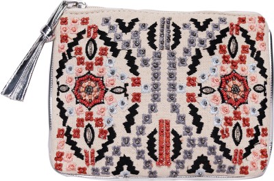 ASTRID Cotton Embroidered Travel / Makeup Pouch Pouch