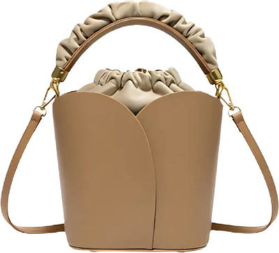 Bauge Bags Beige Sling Bag Bucket Me Babe
