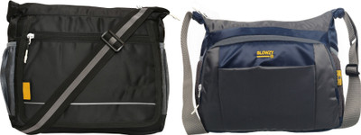 Blowzy Black, Grey Sling Bag Stylish Sling Cross Body Travel Messenger Bag with MultiPocket Zip Closure(Pack of 2)
