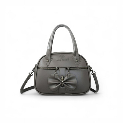 Faisalhub Grey Sling Bag Elegant Bow Accent Handbags – Available in Grey, Beige, and Black