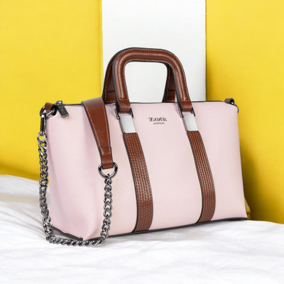Exotic Premium Pink Shoulder Bag Solid Pattern Elegance Hand Bag