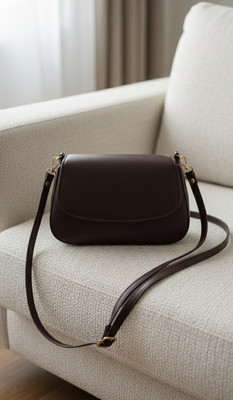 BLVCK THREADZ Brown Sling Bag Classic Brown PU Leather Women's Sling Bag