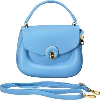 ASKO Blue Sling Bag Imported PU Leather Sling Bag for Women|Trendy Mini Satchel with Top Handle