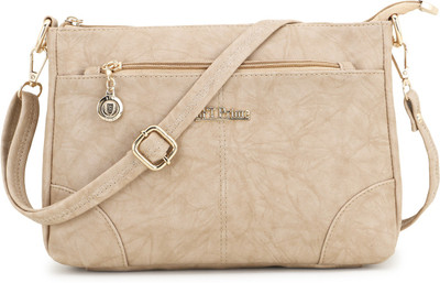 BFTPRIME Khaki Sling Bag BFT 12 SLING BAG 2 LINE CREAM