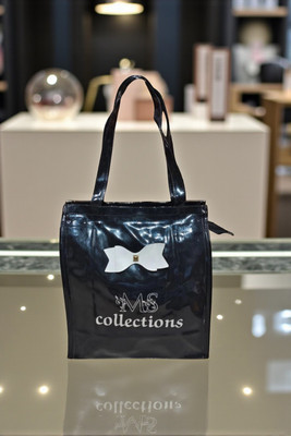 MSCOLLECTIONS Black Tote HANDBAGS TOTE BLACK PU