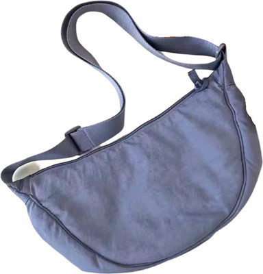 Craveforit Blue Sling Bag half moon shaped sling bag for women