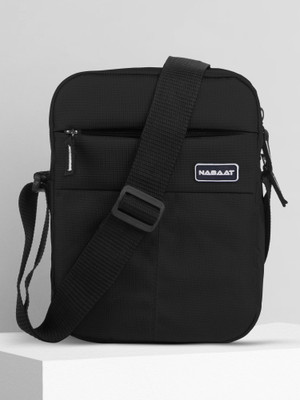 Nabaat Black Sling Bag Cross body Men's Messenger for Travel / Office / Business