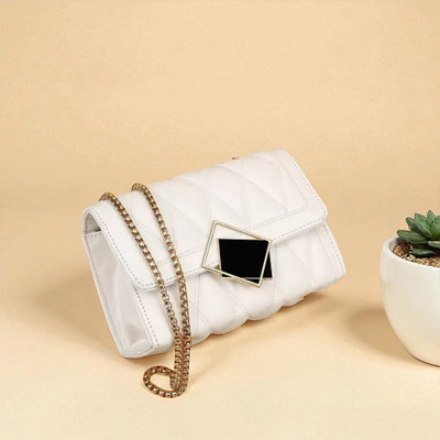 Bliss White Sling Bag White box casual trendy slingbag women