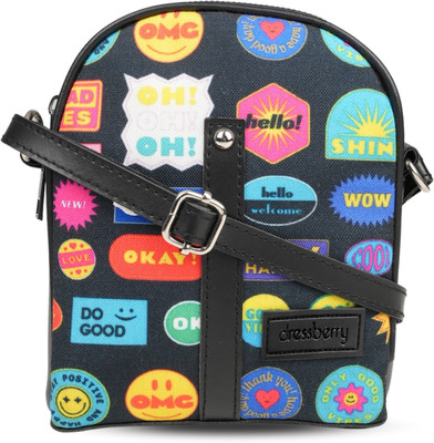 Cyw Multicolor Sling Bag Half-round metal-look
