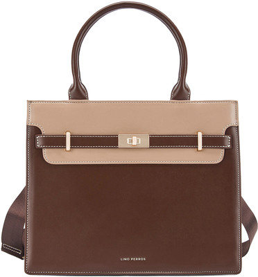 LINO PERROS Brown Satchel Monroe Sable