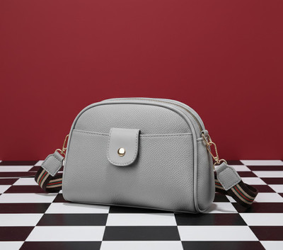 MUSRAT Grey Sling Bag Latest Trend Party Wear Sling Bag with Adjustable Strap for Girls and Women's