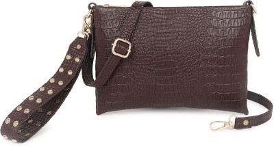 Rovok Brown Sling Bag FOR WOMEN( CROCODILE TEXTURED)