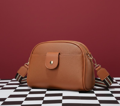 MUSRAT Brown Sling Bag Latest Trend Party Wear Sling Bag with Adjustable Strap for Girls and Women's