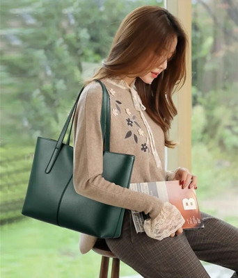 Musarrat collection Green Hand-held Bag Handbag