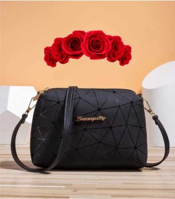 LIKE STYLE Black Sling Bag LS-223-SLNBG-MKRI-PRNT-BLCK1_13