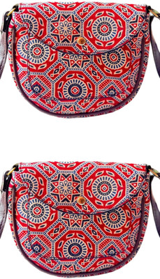 CRAFTWELL Multicolor Sling Bag Stylish New Trendy Unique Classy Design Shoulder Crossbody Sling Bag For Women(Pack of 2)