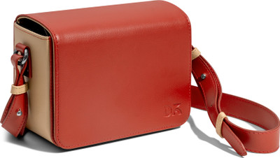 DailyObjects Red Sling Bag Sol Box Shoulder Bag | Ultramarine Blue Vegan Leather Zip Wallet Combo(Pack of 2)