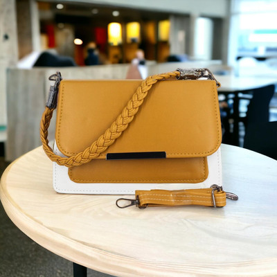 mas navi Yellow Sling Bag Trendy|Classic|Party Sling Bag for Womens, Made With Best Quality PU Material