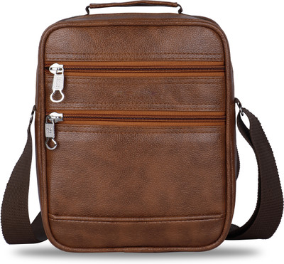 Capitalpoint Tan Sling Bag Stylish Cross Body Travel Office Business Messenger one Side Sling Bag