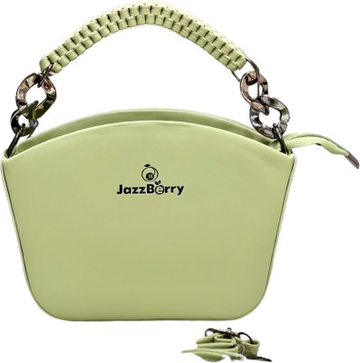 Jazzberry Green Hand-held Bag Women Braided Handle Sling Bag