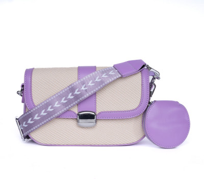 santorini Purple Sling Bag Avanté Women’s Premium Faux Leather Sling Bag