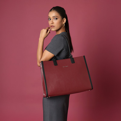 LINO PERROS Maroon Tote Monroe Bag