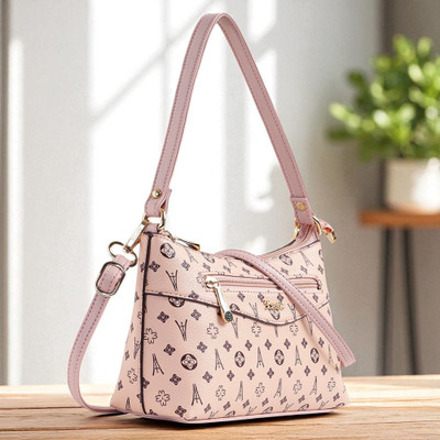 Exotic Pink Sling Bag Monogram Print Designer Sling Bag