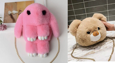 Nappmall Pink, Beige Sling Bag Cute Rabbit Sling Bag For Women(Pack of 2)