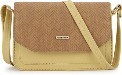 Fastrack Khaki Sling Bag Textured
