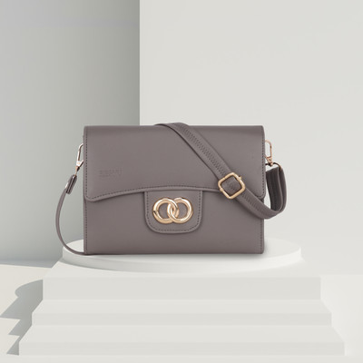 Reshu Grey Sling Bag womens sling bag with shoulder strap and 8 pocket