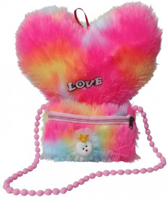 ShopNewMart Multicolor Sling Bag Sling Bag with Heart toy for Girls | Kids Gift Set