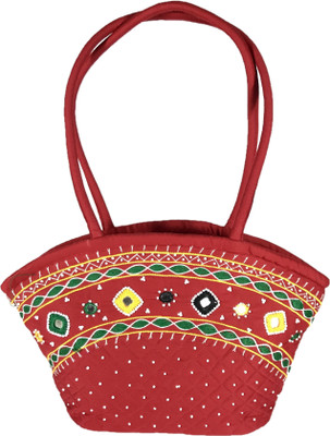 Handicraft Multicolor Messenger Bag Traditional Basket Cotton handmade Both Side Design Mirror Beads Handcraft